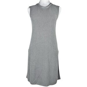 WILFRED NWT Women’s Grey Midi-Mini Sweater Dress w Slits on Outer Thighs Size M